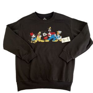 New Women’s Disney Mickey Mouse & Friends Double Sided Sweatshirt Sz XXS NWT
